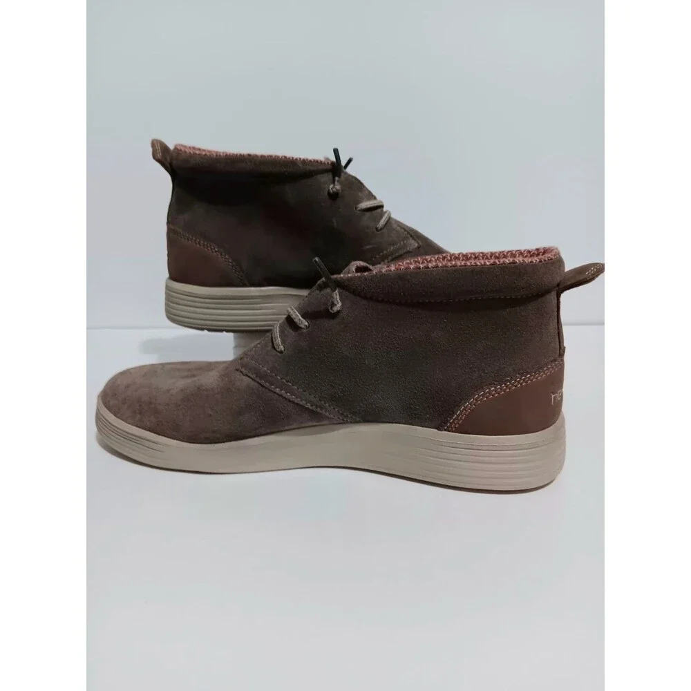 Hey Dude Jo Casual Shoes Suede Brown Men's Sz 10 ( Read...